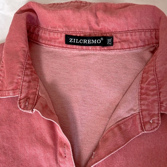 Zilcremo Nantucket Red button down shirt dress 2XL cap sleeve very cute casual - Picture 3 of 8